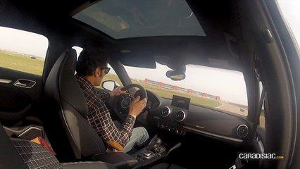 Un tour embarqué du circuit de la Ferté Gaucher à bord de l'Audi S3 aux mains de Soheil Ayari