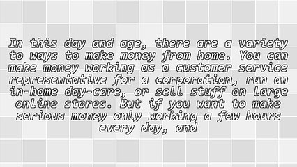 The Number One Way To Make Money From Home