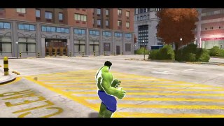 Hulk & Spiderman Car Fun! CARS Yellow & Green McQueen Avengers with Lightning McQueen_7