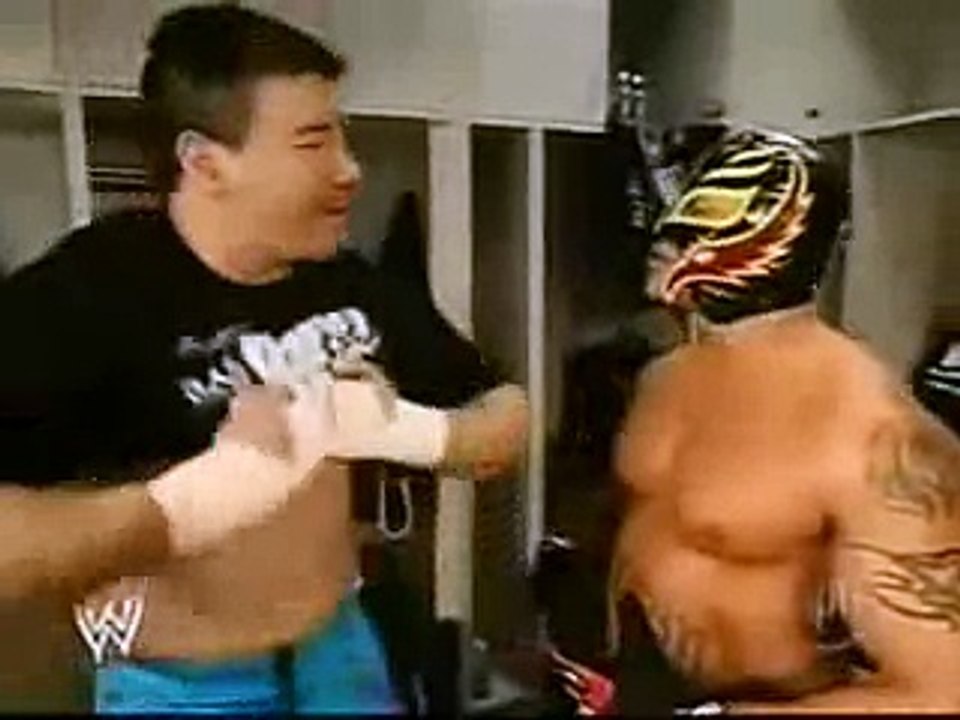 Eddie Guerrero, Rey Mysterio & Booker T Backstage 1/27/05