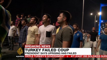 Turkey failed coup: People stand up to military
