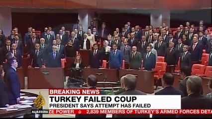 Turkey failed coup: Parliament unified in rare meeting