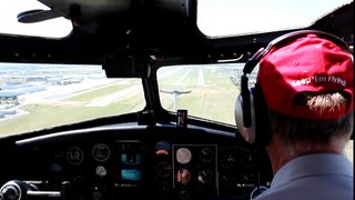 Landing From Inside the Cockpit in a B-17 Flying Fortress 