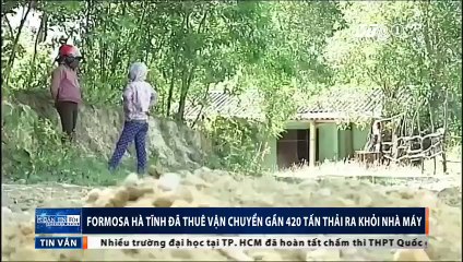 Formosa Hà Tĩnh đã thuê vận chuyển gần 420 tấn thải ra khỏi nhà máy.