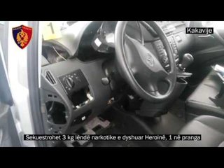 Video/Trafiku ndërkombëtar i heroinës, kapen 3 kilogramë në Kakavijë