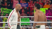 Batista attacks Alberto Del Rio- Raw, Jan. 20, 2014