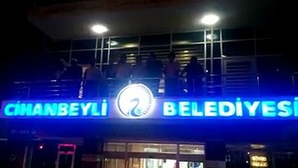 Cihanbeyli Halkı Darbeye Karşı İlçe Meydanında Toplandı