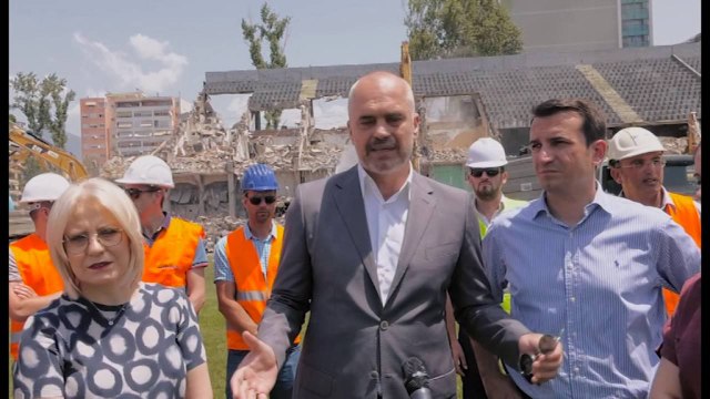NDERTIMI I “ARENA KOMBETARE” NE TIRANE,RAMA E VELIAJ INSPEKTOJNE PUNIMET LAJM mpg