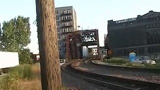 Amtrak's Hiawatha arriving in Milwaukee on 8-15-2008