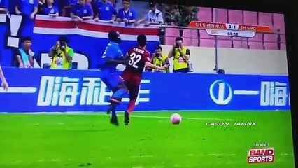 Demba Ba Horrific Leg Break vs Shanghai Sipg 17 07 2016  - demba ba horrific injury breaks leg