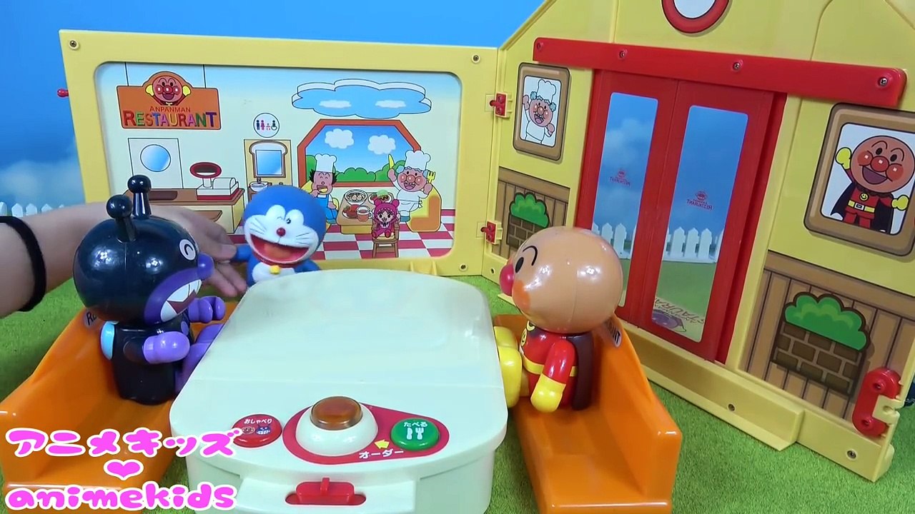 アンパンマン おもちゃ アニメ バイキンマン レストランでたくさん食べるよ❤ animekids アニメキッズ animation Anpanman Toy  Restaurant