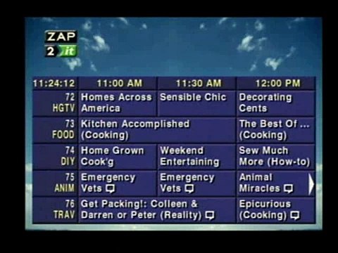 Zap2it TV guide 10/4/04