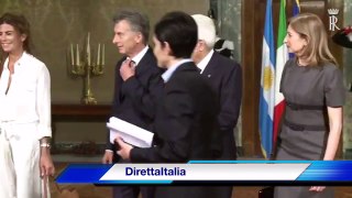 27 02 2016 ROMA PRESIDENTE ARGENTINA MACRI INCONTRA MATTARELLA E RENZI