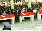 Efectúan actos fúnebres de policías turco caídos en golpe de Estado