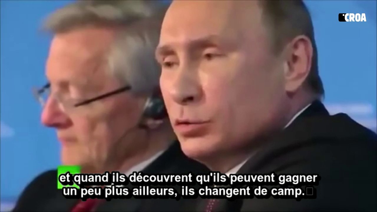 Vladimir Poutine : "Vous les soutenez, vous les armez... ensuite ils rejoignent l'ISIS"