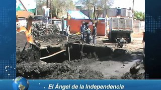 Ángel de la Independencia ya se hundió 20 metros