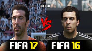 FIFA 17 vs FIFA 16 Players Faces Comparison Ft. Dybala, Pogba, Buffon....etc