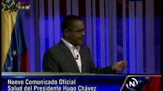 Resumen de cadena Ernesto Villegas y Jorge Arreaza mostrando primeras imágenes de Chávez