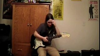 15 year old Alicia plays Cissy Strut on Guitar