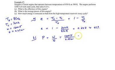 Chapter 15, Example #7  (Carnot engine)