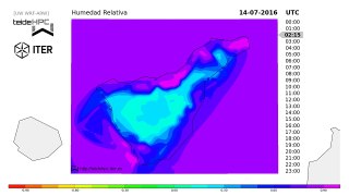 Tenerife Relative Humidity forecast - 2016-07-14