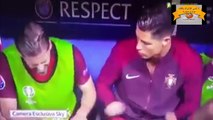 كرستيانو رونالدو وإعتداء بالأيدى على المدير الفنى نهئى يورو 2016