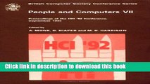 Read People and Computers VII (British Computer Society Conference Series)  Ebook Free