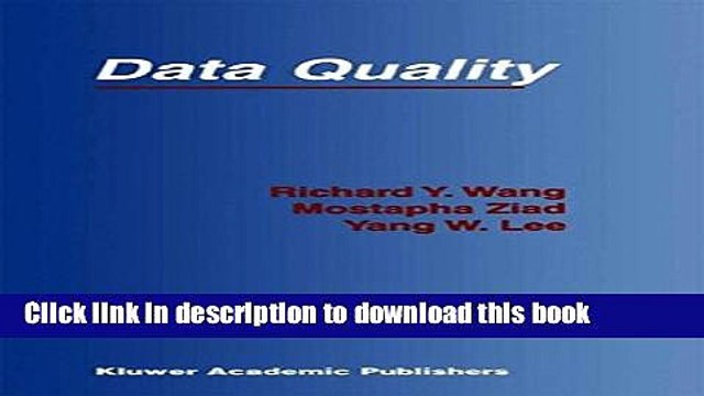 Read Data Quality (Advances in Database Systems) Ebook Free