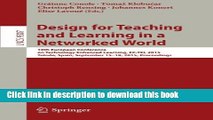 Read Design for Teaching and Learning in a Networked World: 10th European Conference on Technology