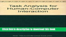 Read Task analysis for human-computer interaction (Ellis Horwood books in information technology)