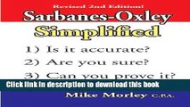 Read Sarbanes-Oxley Simplified  Ebook Free