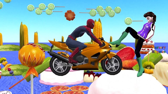 Frozen Elsa Vs Spiderman Cartoons Singing Finger Family Children Nursery Rhymes _ Epic Rap Battles