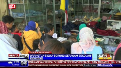 Hari Terakhir Libur Sekolah, Penjual Seragam Diserbu Pembeli