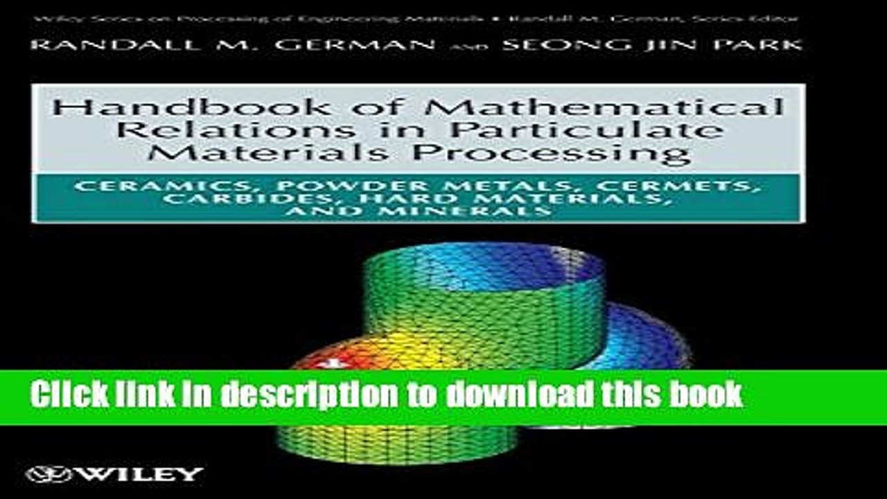 Download Handbook of Mathematical Relations in Particulate Materials Processing PDF Online