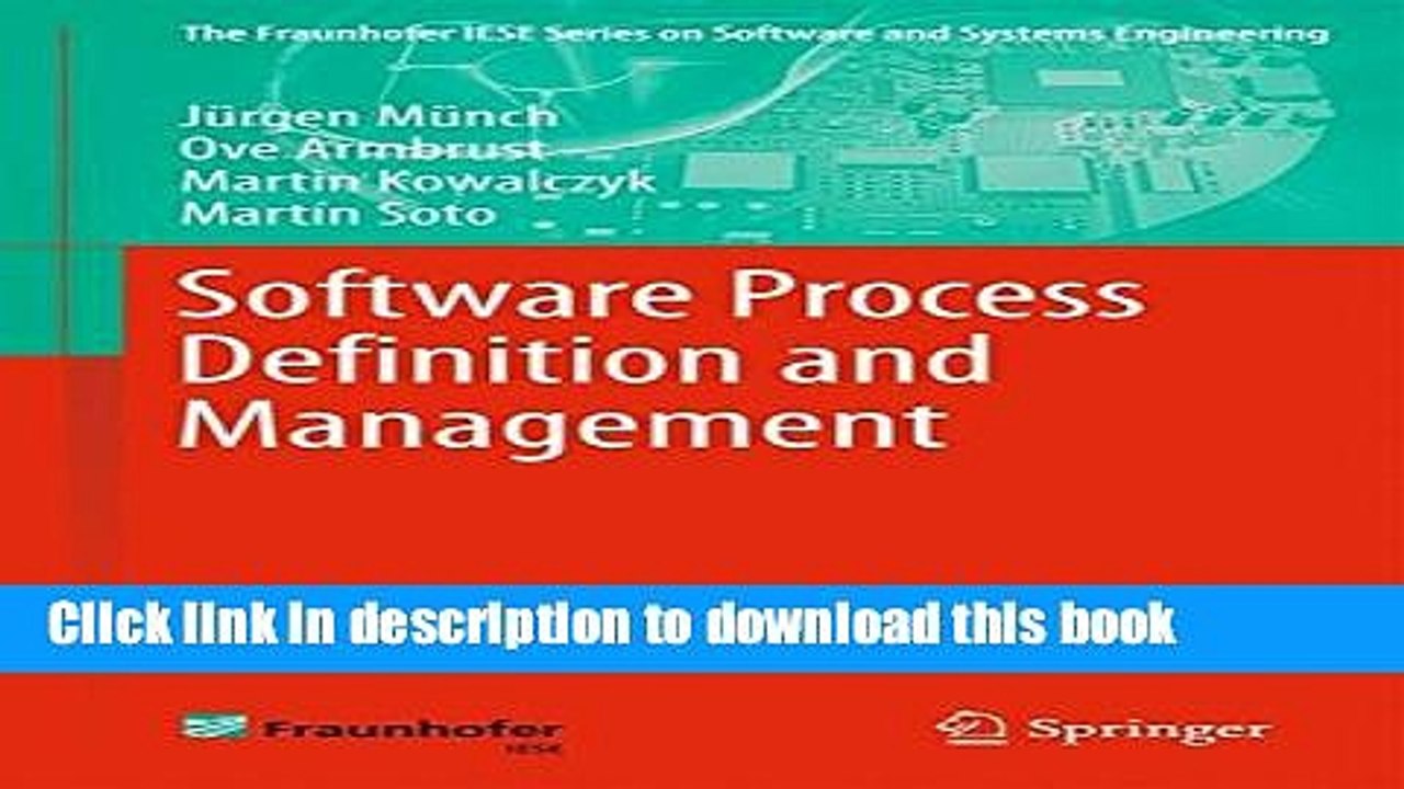 Read Software Process Definition and Management PDF Free