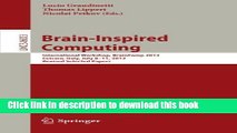 Read Brain-Inspired Computing: International Workshop, BrainComp 2013, Cetraro, Italy, July 8-11,