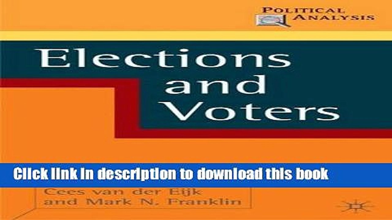 Read Elections and Voters (Political Analysis)  PDF Free