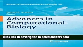 Read Advances in Computational Biology (Advances in Experimental Medicine and Biology)  Ebook Free