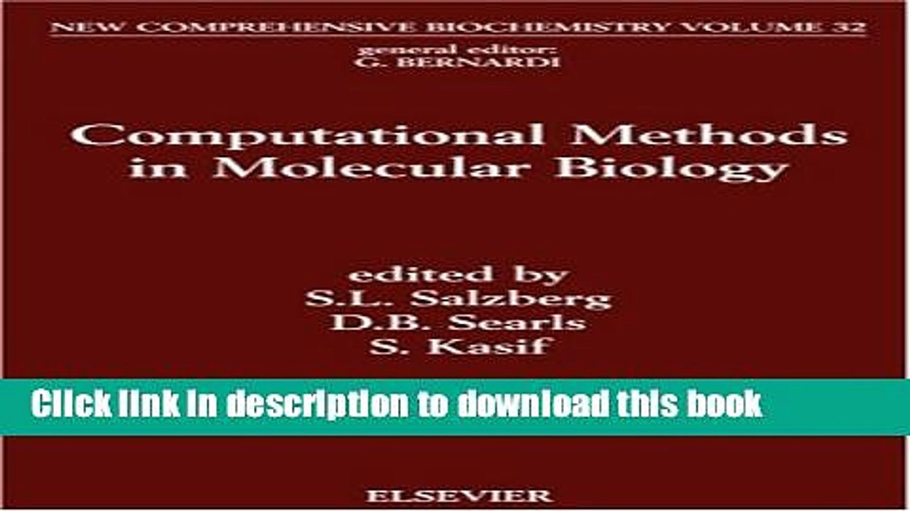 Read Computational Methods in Molecular Biology, Volume 32 (New Comprehensive Biochemistry)  Ebook