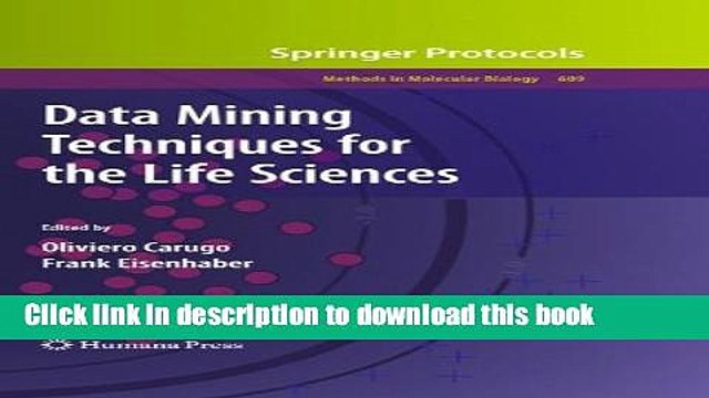 Read Data Mining Techniques for the Life Sciences (Methods in Molecular Biology) Ebook Free
