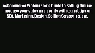 READ book  osCommerce Webmaster's Guide to Selling Online: Increase your sales and profits