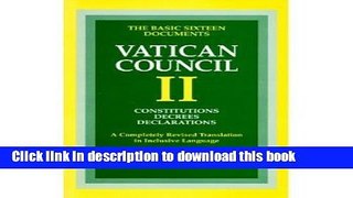 Read Vatican Council II: Constitutions, Decrees, Declarations (Vatican Council II) (Vatican