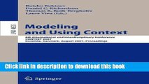 Read Modeling and Using Context: 6th International and Interdisciplinary Conference, CONTEXT 2007,