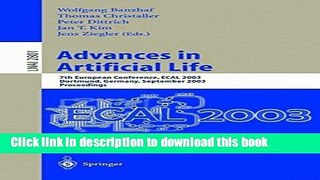 Read Advances in Artificial Life: 7th European Conference, ECAL 2003, Dortmund, Germany, September