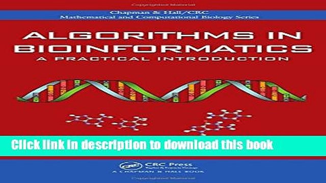 Read Algorithms in Bioinformatics: A Practical Introduction (Chapman Hall/CRC Mathematical and