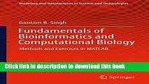 Read Fundamentals of Bioinformatics and Computational Biology: Methods and Exercises in MATLAB