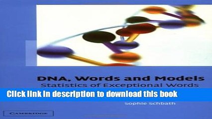 Read DNA, Words and Models: Statistics of Exceptional Words Ebook Free