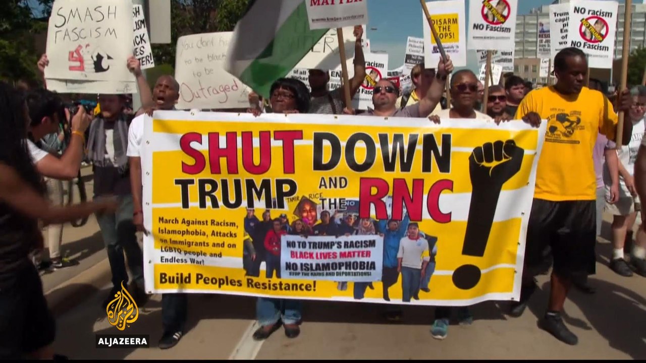 Protests against Trump at US Republican convention