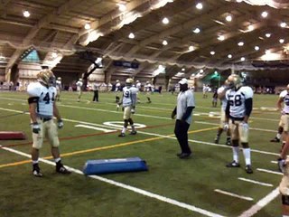 Notre Dame linebackers drill, 9/29/09