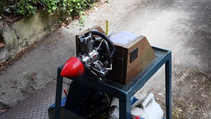 moteur saito FG 19 r3 au banc d'essais